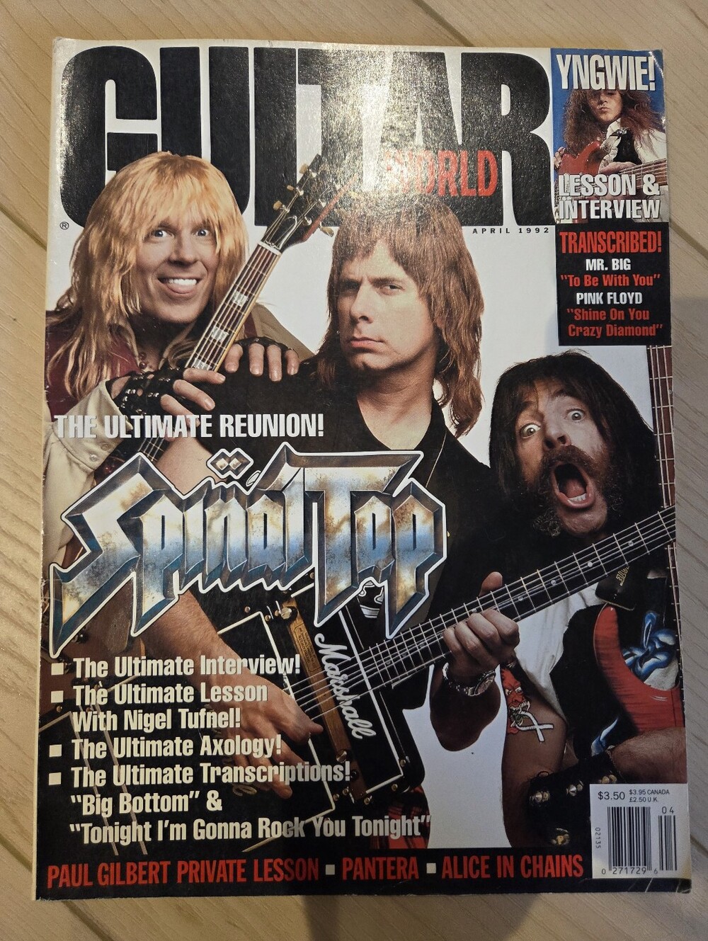 Guitar World Magazine 1992 Spinal Tap Pantera Alice In Chains
